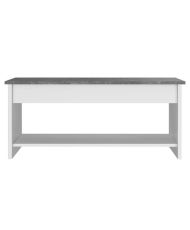 Coffee table - White and concrete gray - Liftable - 100 cm x 50 x 44 cm - HAPPY