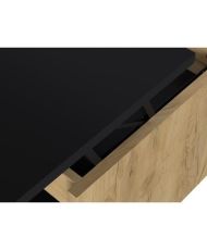 Couchtisch – Eiche und Schwarz – anhebbar – 100 x 50 x 44 cm – HAPPY