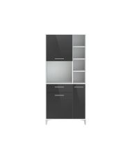 ECO Küchen-Sideboard 80 cm – Glänzendes Grau