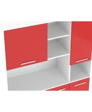 ECO Küchen-Sideboard 120 cm – Mattrot