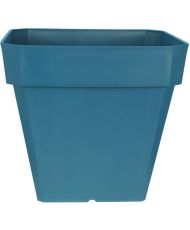 Bac à fleurs carré SOLEILLA - Plastique - 40 x 40 cm - Bleu