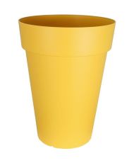 Bac à fleurs SOLEILLA HAUT - Plastique - Hauteur 66 cm - Jaune
