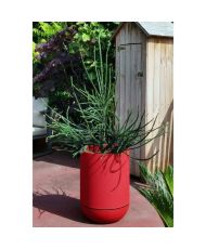 Pot de fleurs Tulipe - granit - rouge