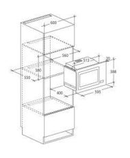 900W built-in microwave