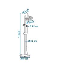 ROUSSEAU Colonne de douche avec robinet mitigeur thermostatique Loona
