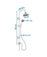 ROUSSEAU Colonne de douche sans robinet Sonora