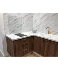 Fond de hotte en verre trempé transparent - SAINT GOBAIN - Planeclear - 70 cm - Verre - Blanc
