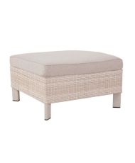 Salon de jardin en résine tressée avec coussins - 4 personnes - CUBA - Beige