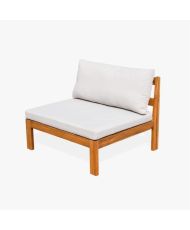 Salon de jardin en bois d'Acacia avec coussins - MANDI - 5 personnes