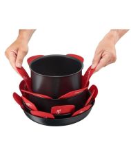 TEFAL 4er Set Pfannenschutz 38 x 36 x 1 cm rot