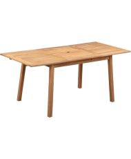 Garten-Essgruppe für 4-6 Personen – Eukalyptus – Ausziehbarer Tisch 120/180 x 80 cm + 6 Klappstühle