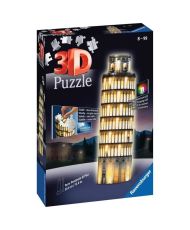  3D Puzzle Tower of Pisa illuminated - Ravensburger - 216 pieces - without glue - with color LEDS