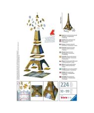 3D Puzzle Eiffel Tower - Ravensburger - 216 pieces - without glue - Architecture and monuments
