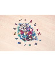 Holzpuzzle - Form - 150 Teile - Blumeneule