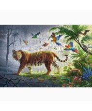 Puzzle en bois - Rectangulaire - 500 pcs - Tigre de la jungle - Ravensburger