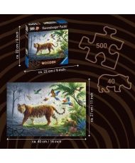 Puzzle en bois - Rectangulaire - 500 pcs - Tigre de la jungle - Ravensburger
