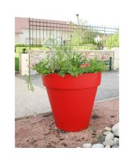 Soleilla-Blumentopf - Rund Ø 39,2 x 35,8 cm - Rot