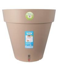 Pot de fleurs Loft avec réserve d'eau - Rond Ø 60 x 55 cm - Taupe