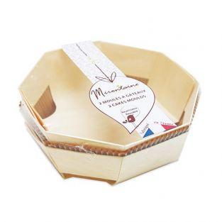 2 moules à gâteau en bois Ø 18 cm