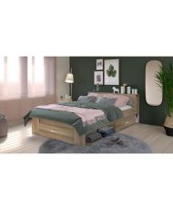 Erwachsenenbett 140 x 190 cm – Kronberg-Eiche – Oxygene
