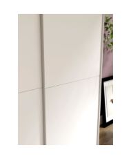 Kleiderschrank mit 2 Schiebetüren – Mattweiß – 120 x 61,2 x 190,5 cm – OZZULA