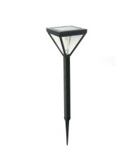Farol solar de acero inoxidable con cristal perlado 25 lúmenes blanco cálido - GALIX