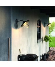 Lampada da parete per esterni Philips - Amaca - Nero - Vetro trasparente - I44
