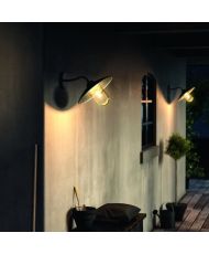 Lampada da parete per esterni Philips - Amaca - Nero - Vetro trasparente - I44