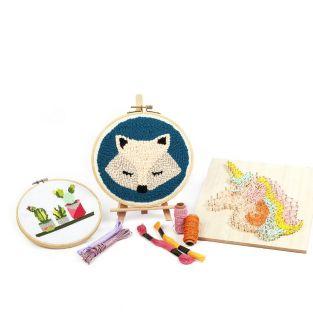 Coffret Punch needle Ø 20 cm - Renard
