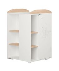  Cama combinada convertible Teddy blanco/natural de 60 x 120 cm a 90 x 190 cm