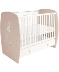 NEVA bed 120*60 with white/natural drawer