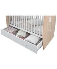 NEVA bed 120*60 with white/natural drawer