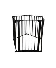 Foldable fire screen with gate – chimney and stove fire protection