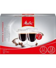 2 glasses for espresso coffee 80 ml transparent