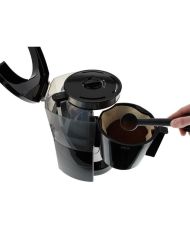 Cafetière Noir/Acier Brossé - 8 tasses - Systeme anti-gouttes