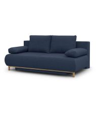 MIKA 3-Sitzer-Umbaubank - Dunkelblauer Stoff - Aufbewahrungsbox - 192 x 84 x 93 cm