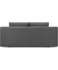 Panca trasformabile a 3 posti MIKA - Tessuto grigio - Contenitore - 192 x 84 x 93 cm