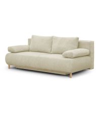 MIKA 3-Sitzer-Umbaubank - Beigefarbener Cord - Aufbewahrungsbox - 192 x 84 x 93 cm