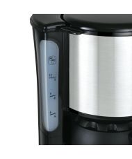 Cafetera - 8 a 12 tazas - Negra y acero inoxidable