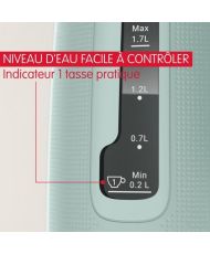 Moulinex Bouilloire électrique 1.7 L, Indicateur 1 tasse, Filtre anticalcaire