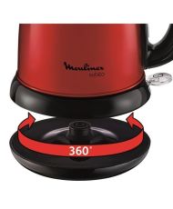 Wasserkocher – 1,7 l – Edelstahl – Rot