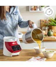 Moulinex Soup&Plus Blender Chauffant, Capacité utile 2 L, 5 vitesses, Ecran tactile, Livre recettes,