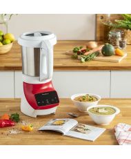 Moulinex Soup&Plus Blender Chauffant, Capacité utile 2 L, 5 vitesses, Ecran tactile, Livre recettes,