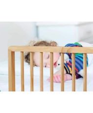Barrière de Lit Bois Nature120 CM - Sécurité pour Bébé