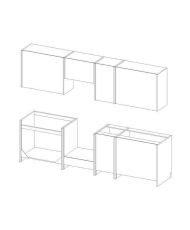 LASSEN Cucina completa 260 cm - rovere sonoma chiaro