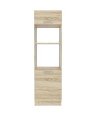 Oven column unit with 2 hinged doors - Sonoma oak - 60 x 57 x 210 cm - LASSEN