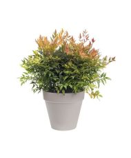Pot de fleurs rond avec roues Loft Urban Ø 50 cm - Gris chaud