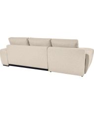 CASSANDRA - Convertible corner sofa with fabric chest - Beige - Left Angle