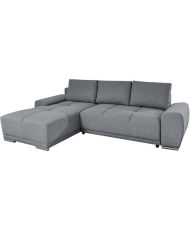 CABELLO umwandelbares Ecksofa aus grauem Stoff mit Aufbewahrungsbox – LOUNGITUDE