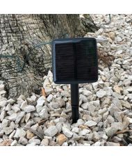 Kupfer-Solar-Lichterkette, 100 Mikro-LEDs, warmweiß, SKINNY SOLAR, 11,9 m, 8 Modi